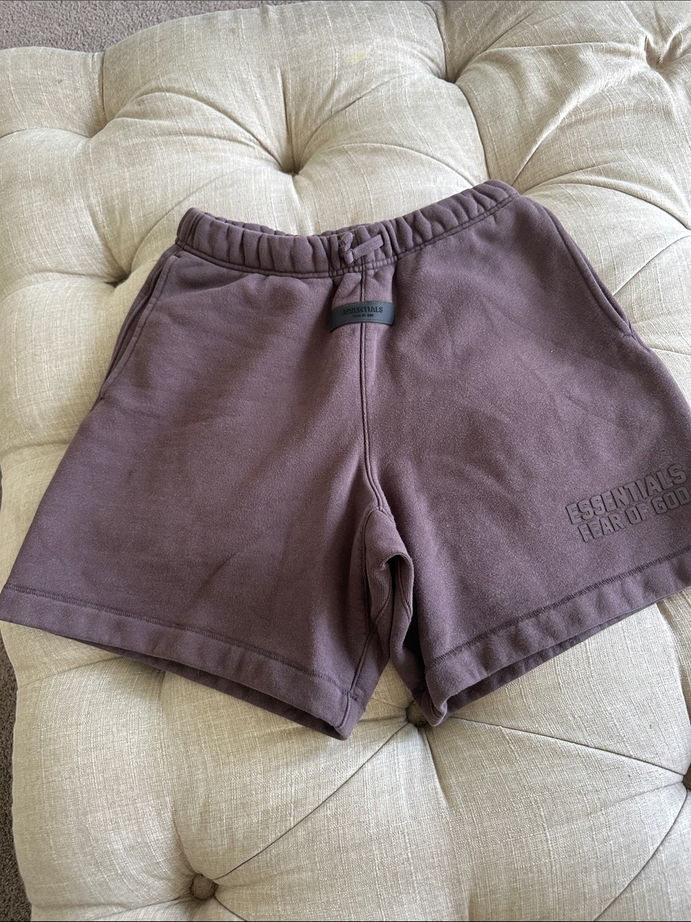 ESSENTIALS Men’s Brown Logo Athletic Shorts